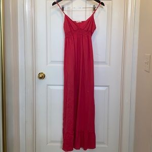 Pink/corral maxi dress Sz small
